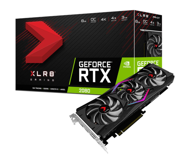 PNY GForce RTX 2080 XLR8 Gaming OC TripleFan 8GB GDDR6 - 492527 - zdjęcie